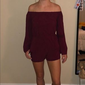 Red xhilaration romper